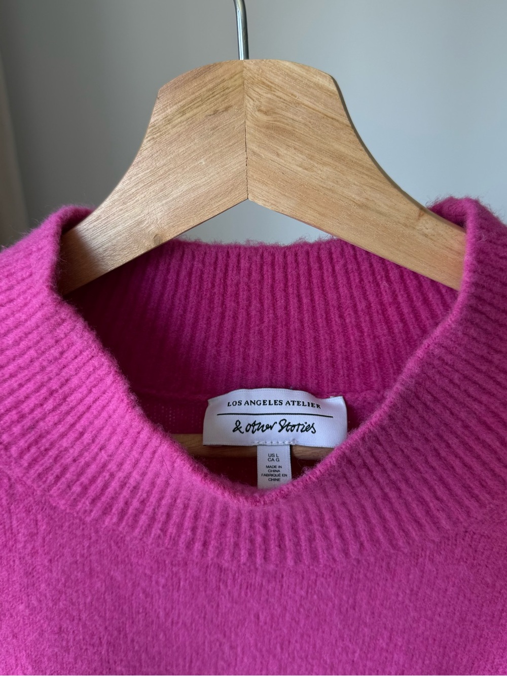 & Other Stories Belted Knit Mini Dress Neutral L - Picture 3 of 10
